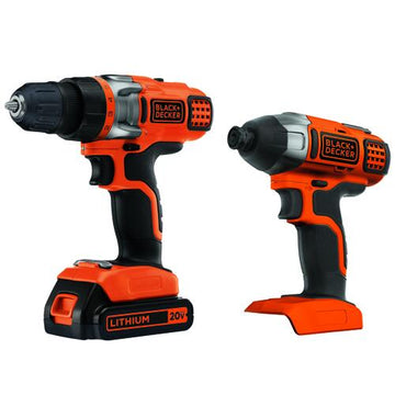BLACK & DECKER 2-Tool 20-Volt Lithium Ion Cordless Combo Kit BDCD220IA-1